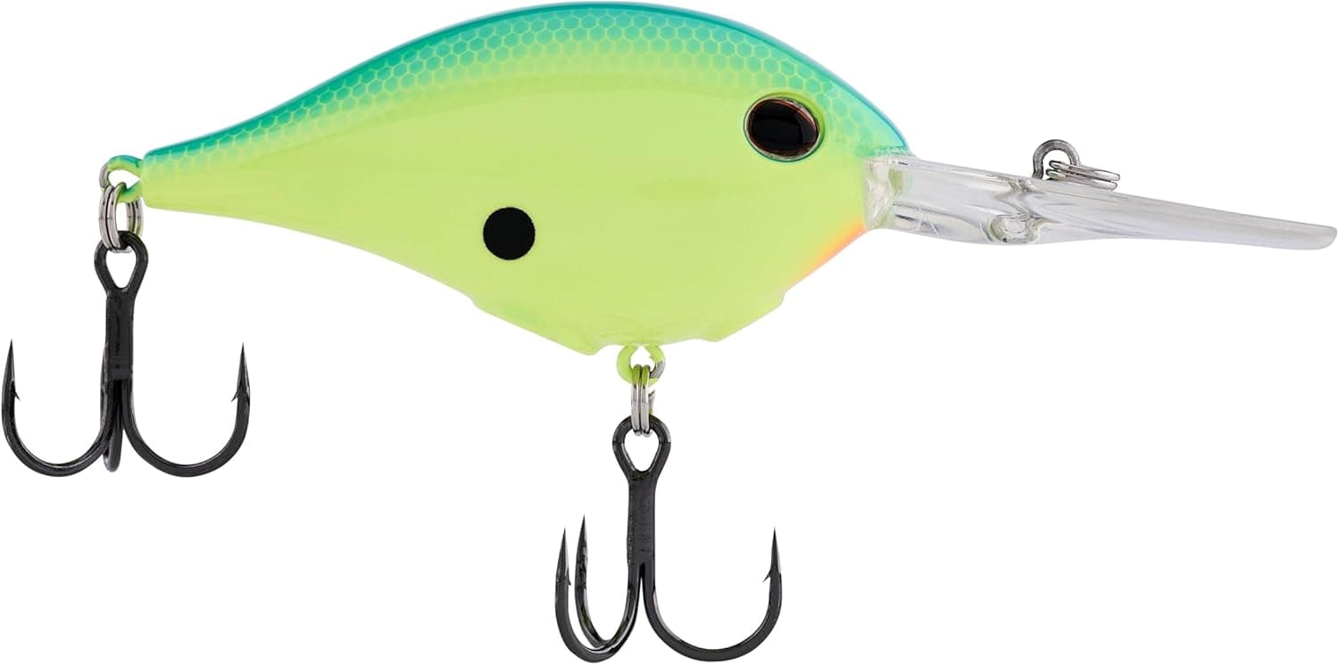 Berkley Dime Freshwater Fishing Lure, Blue Chartreuse, 3/4oz, Authentic Balsa-Like Action, Equipped with Sharp Fusion19 Hook, Ideal for Bass Fishing
