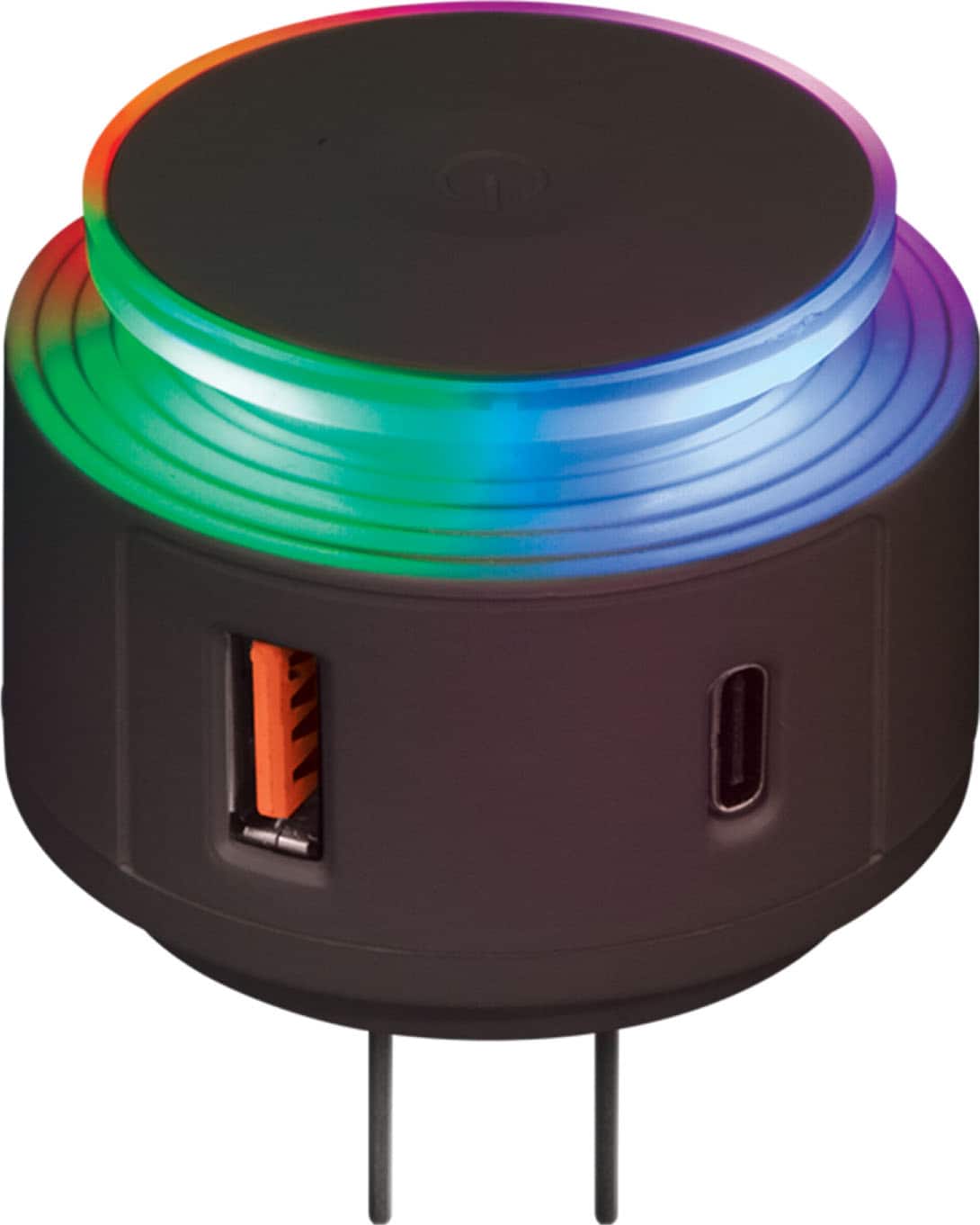 Lucid - LED Dual Port Wall Charger - Black