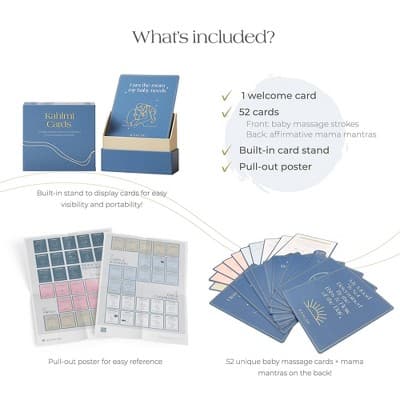 Kahlmi Baby Massage Cards: Abdomen Application, Colic Treatment, BPA-Free