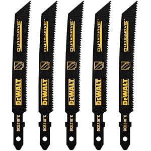 Save on DeWALT Jig Saw Blades - 5-Pack for $5.25 + Free Shipping