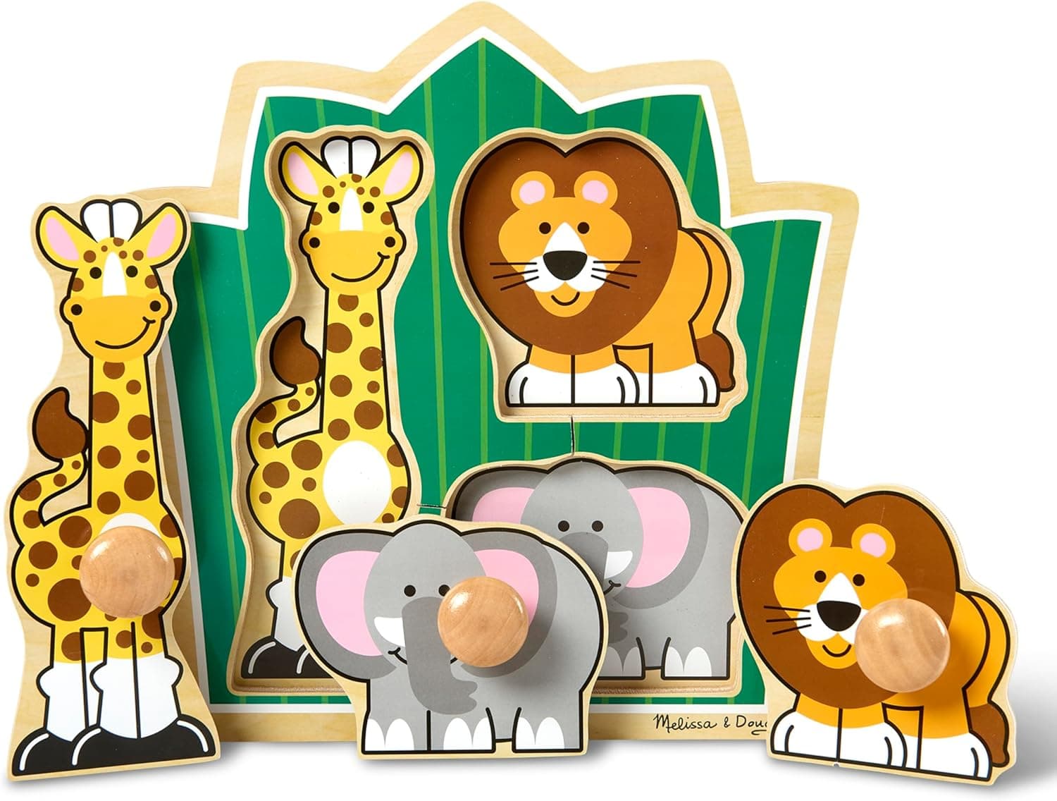 Melissa & Doug Jungle Friends Safari Animals Jumbo Knob Puzzle