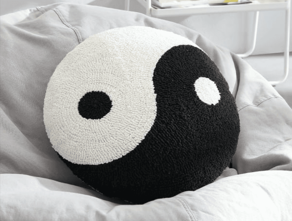 Mainstays 16" x 16" Yin-Yang Decorative Pillow Walmart