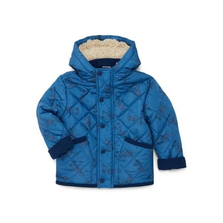 Character Toddler Boy Quilted Jacket with Faux- Shearling Lining, Sizes 2T-5T