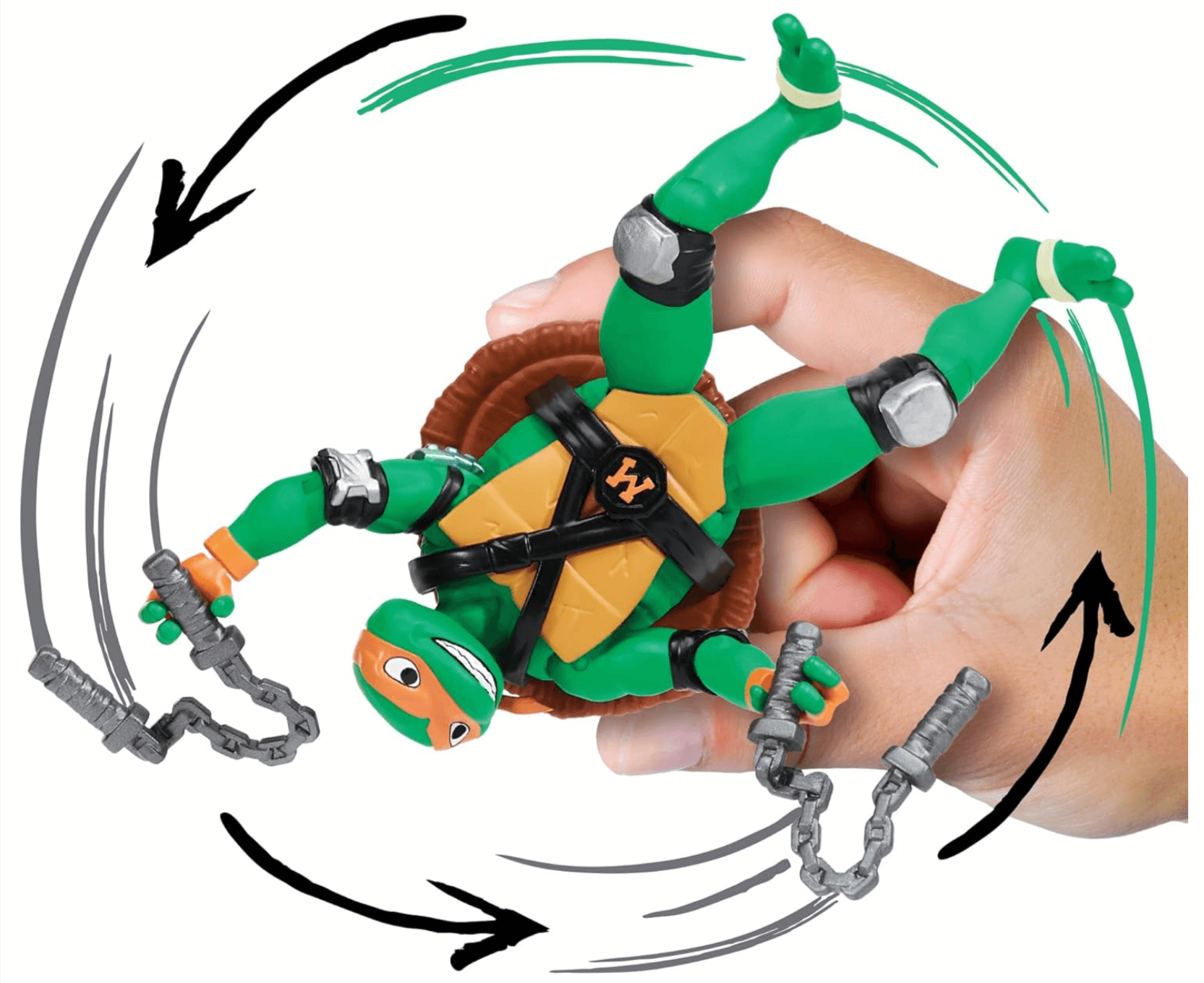 Playmates Toys Teenage Mutant Ninja Turtles Shell Spin Mikey Amazon