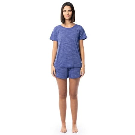 Fruit of the Loom Women's Soft and Breathable Short Sleeve Crew Top & Pajama Short Set, Sizes S-4X