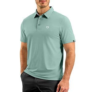 Dry Fit Golf Polo Shirts for Men: $13 (Various Colors)