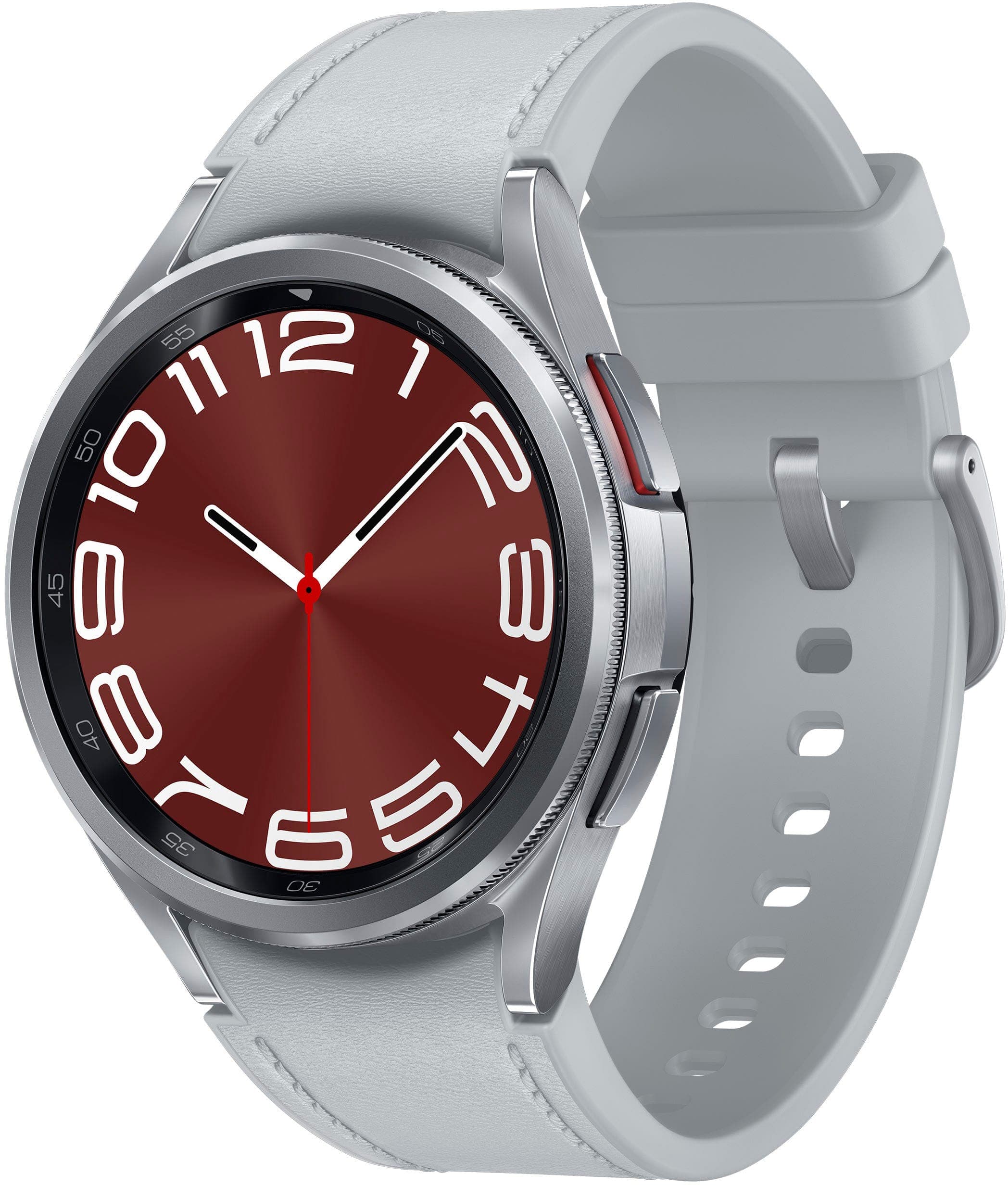 Samsung - Geek Squad Certified Refurbished Galaxy Watch6 Classic Stainless Steel Smartwatch 43mm LTE - Silver - (2023)