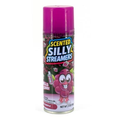 Scentos Scented Silly Streamers Party Decoration Purple: Foam Streamers for Kids, Graduation & New Year Celebrations