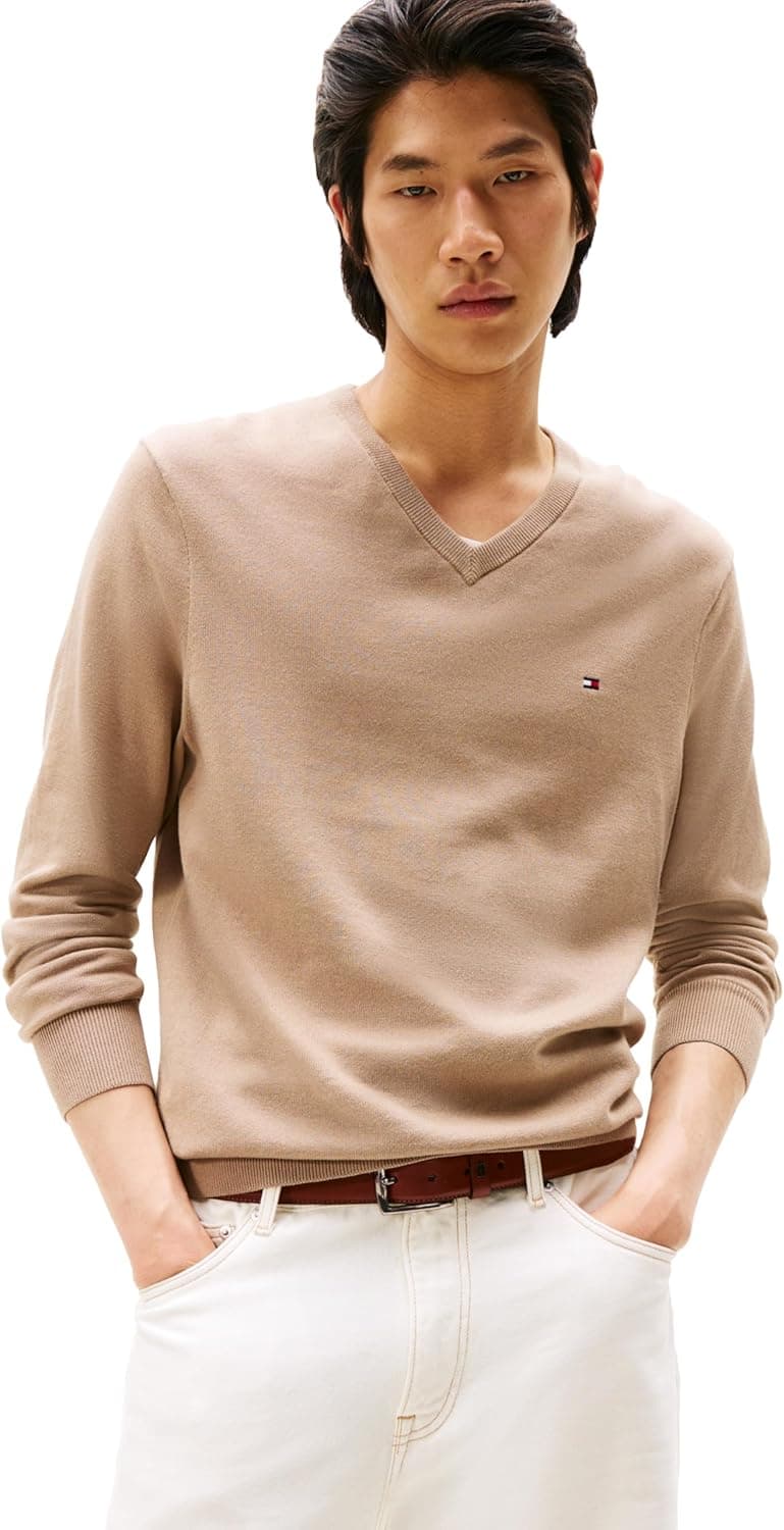 Save 51% on Tommy Hilfiger Men's Cotton V-Neck Sweater