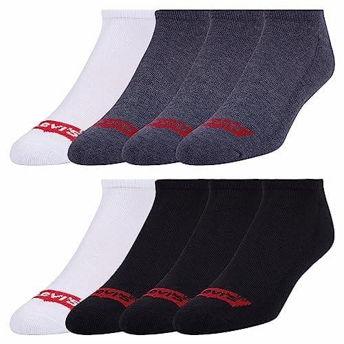 8-Pair Levi's Crew Low Cut No Show Quarter Ankle Men's Socks Amazon