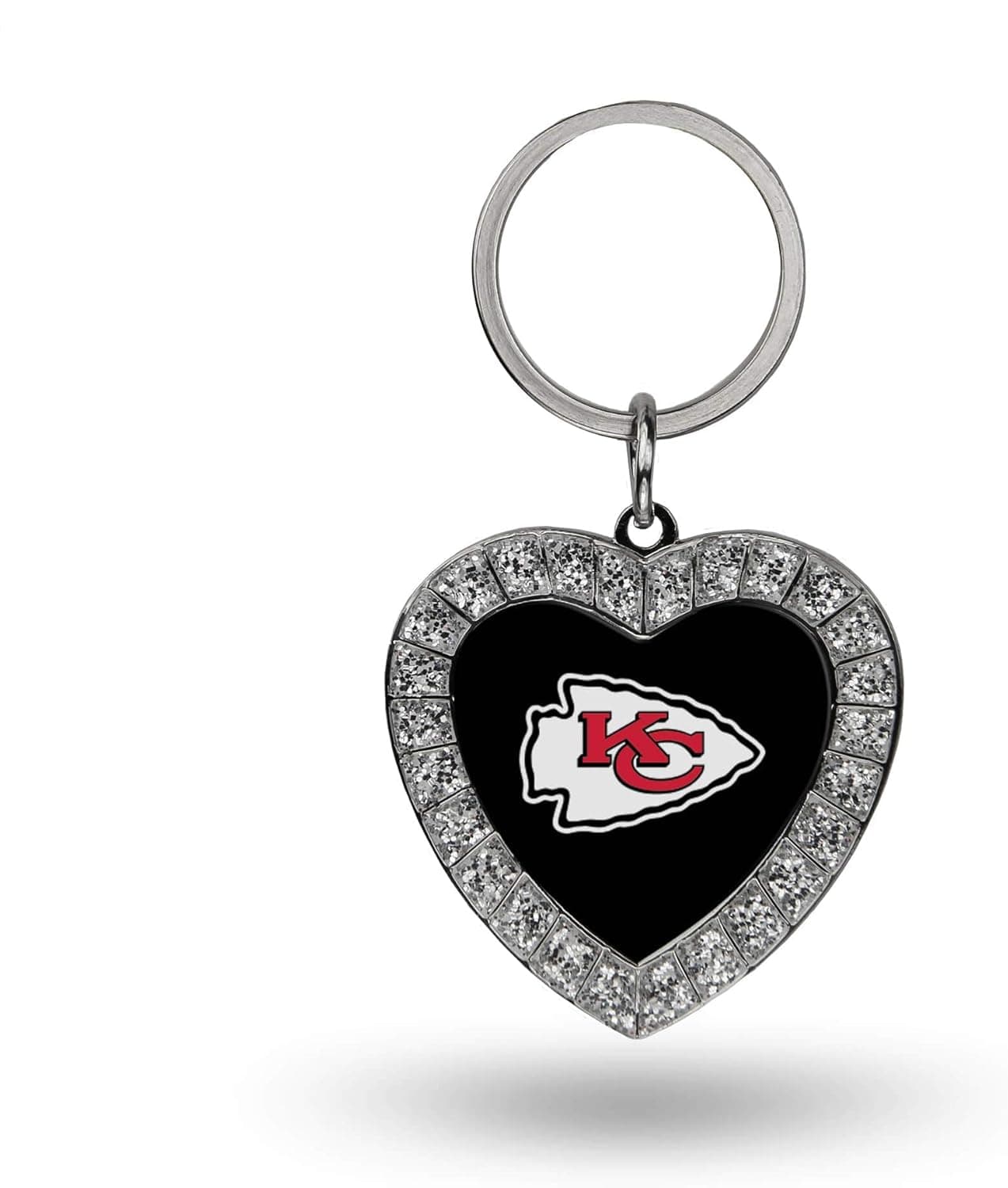 Stylish NFL Kansas City Chiefs Rhinestone Heart Keychain