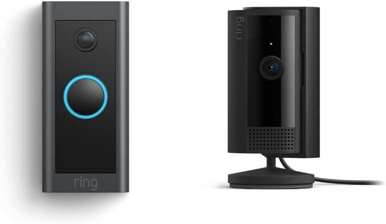 Save on Ring Indoor Cam & Video Doorbell Wired Bundle