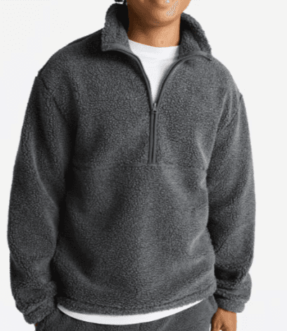 No Boundaries Faux Shearling Quarter Zip Pullover Walmart
