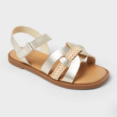 Toddler Suki Woven Sandals - Cat & Jack™ Gold 7T