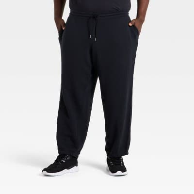 Men's Big French Terry Joggers - All In Motion™ Black 3XL