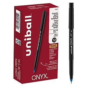 Get Precise Writing with Uni-Ball Onyx Pens (Blue Ink)