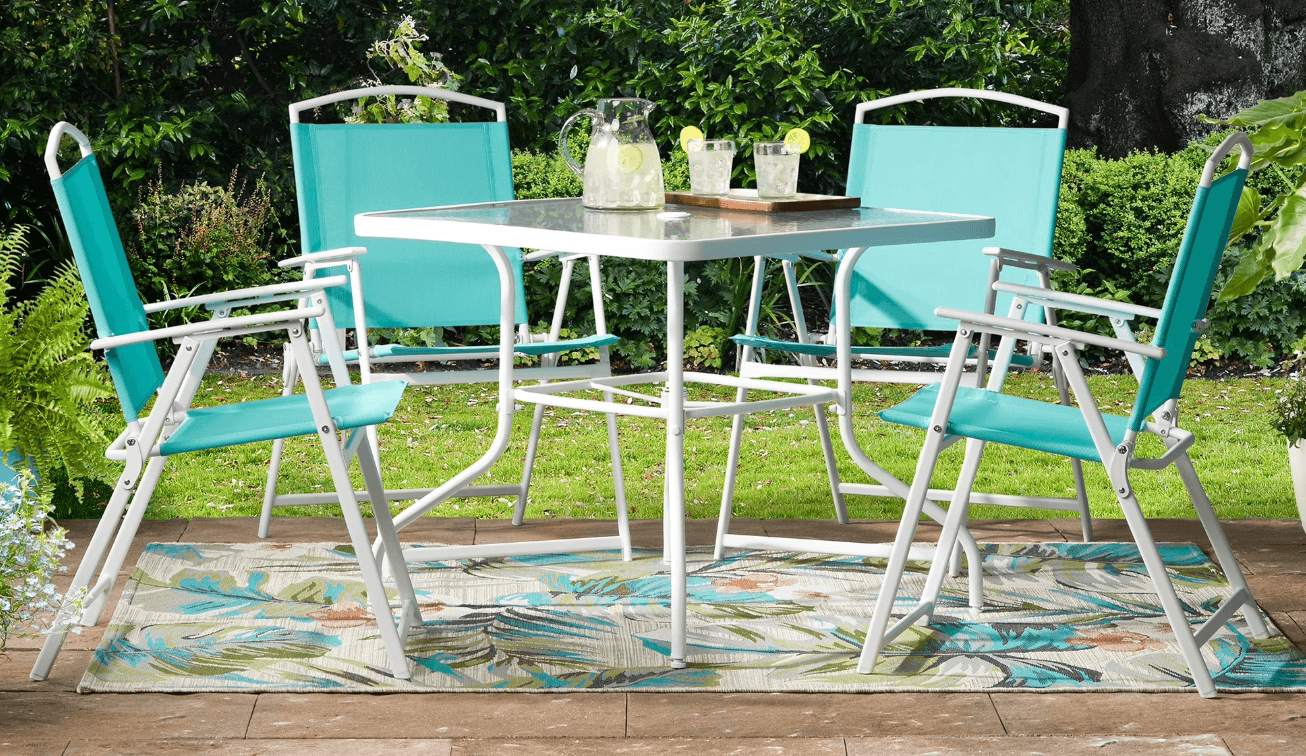 5-Piece Mainstays Albany Lane Steel Outdoor Patio Dining Set Walmart