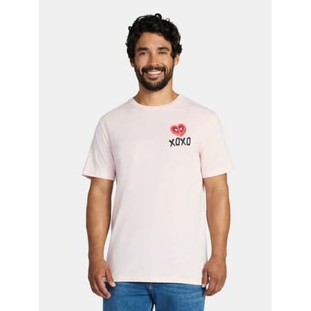Deadpool, Men's & Big Men's Valentine's Day Graphic Tee, Sizes XS-3XL