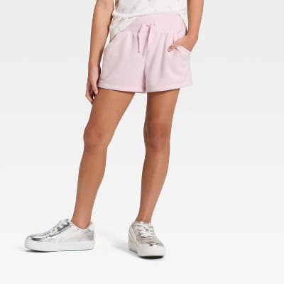 Girls' Fleece Shorts - Cat & Jack™ Pink L