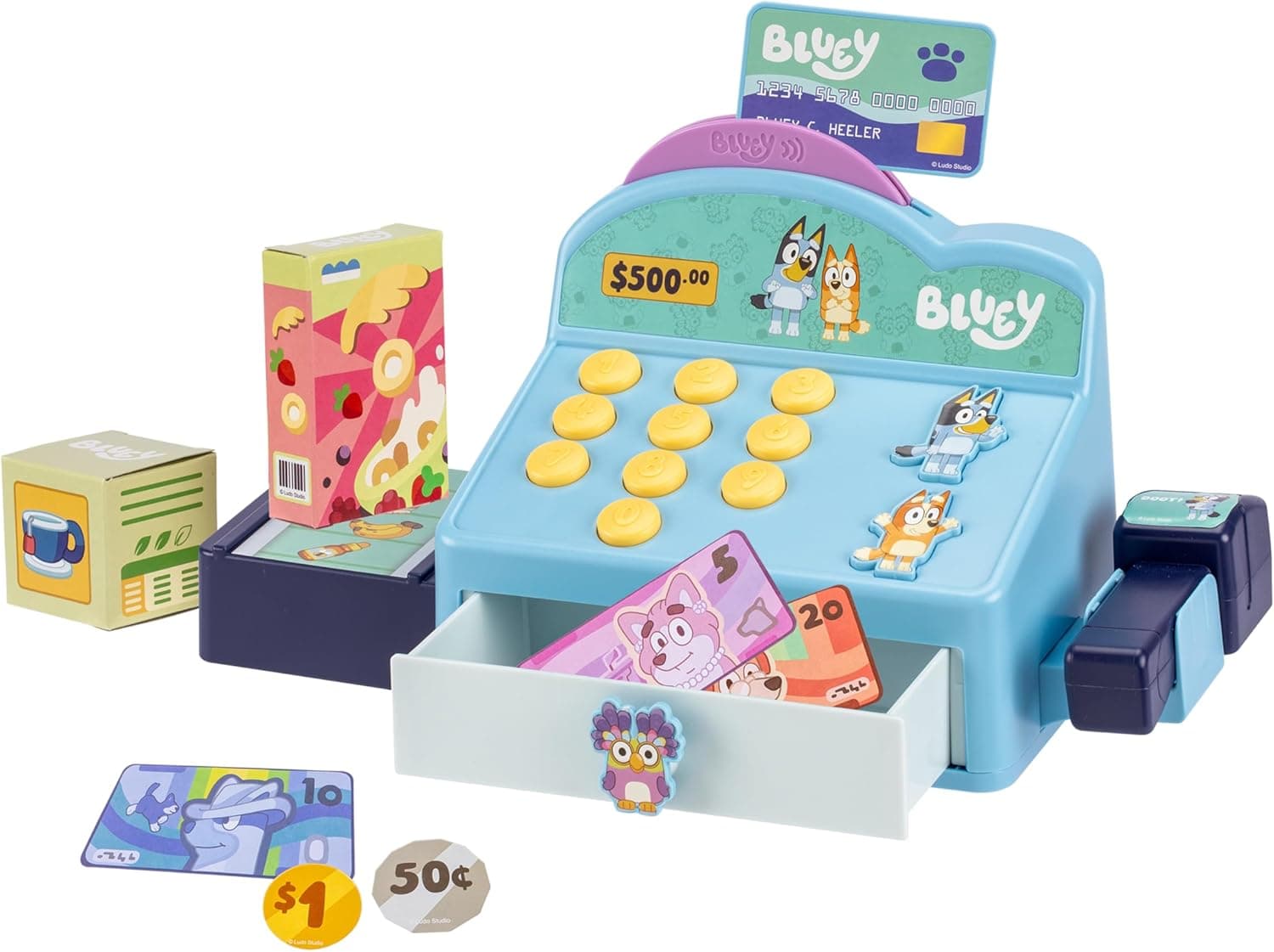 Interactive Bluey Cash Register Playset - Realistic Shopping Fun