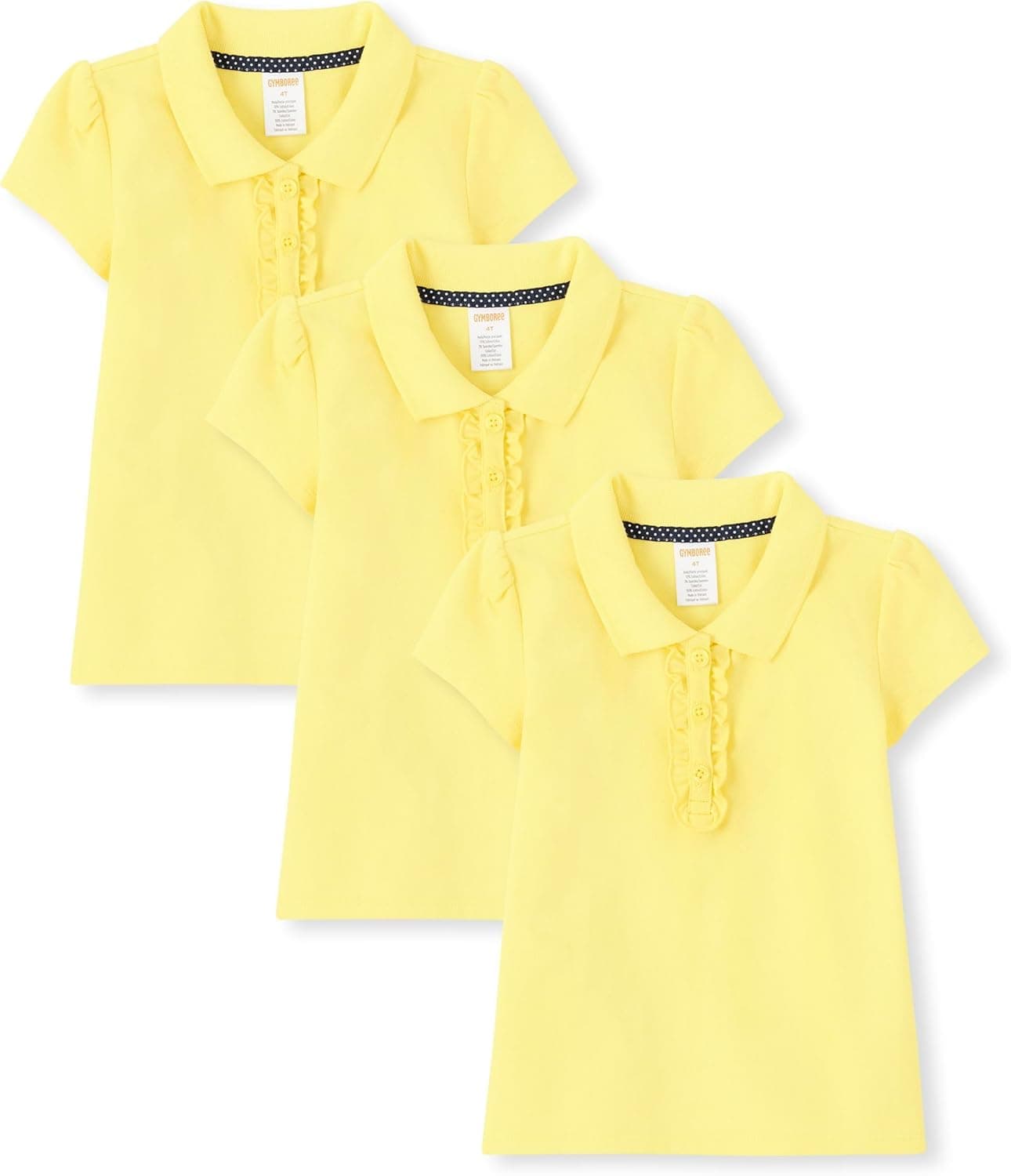 Gymboree Girls & Toddler Ruffle Polo Shirt 3-Pack