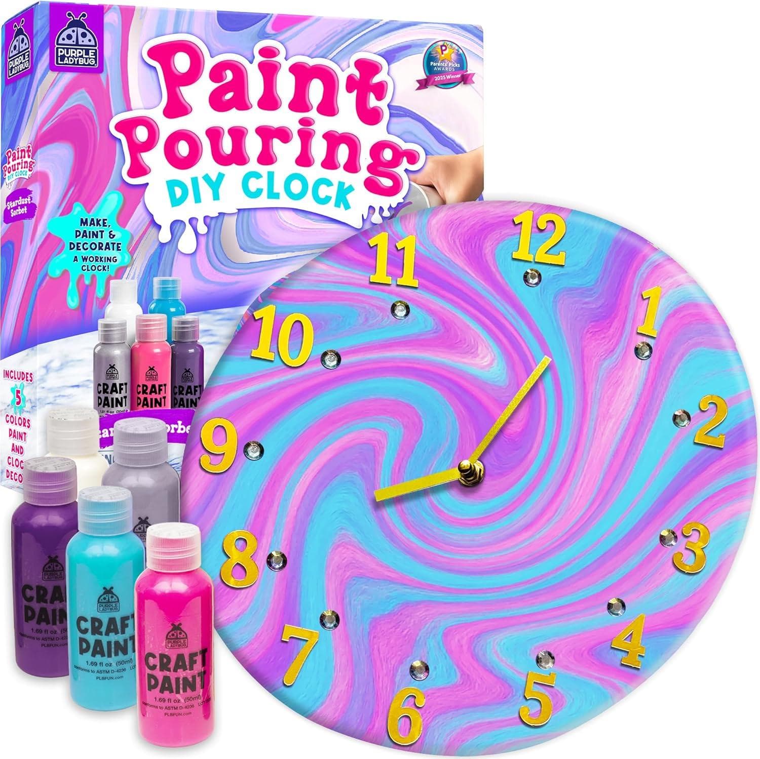 Purple Ladybug Kids Paint Pouring DIY Kit Amazon