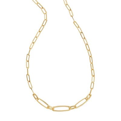 Kendra Scott Etta 14K Gold Over Brass Chain Necklace - Gold: Lobster Claw Clasp, 21.375" Length