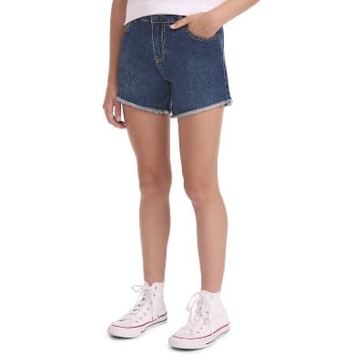 Levi's® Girls' Stretch Jean Shorts - Dark Wash 10