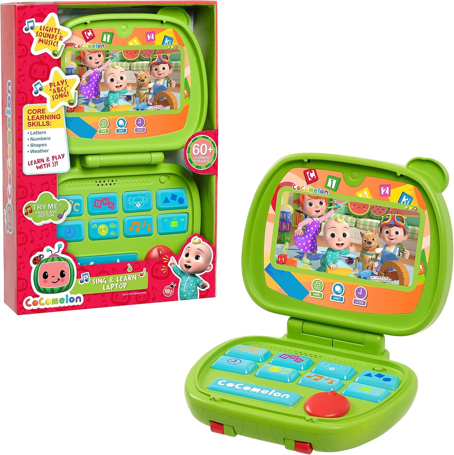 CoComelon Sing and Learn Laptop Toy for Kids: Lights, Sounds, and Music for Learning