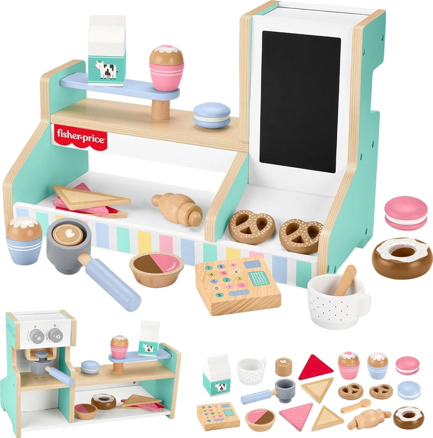 Imaginative Wooden Playtime: Fisher-Price Coffee Shop Set