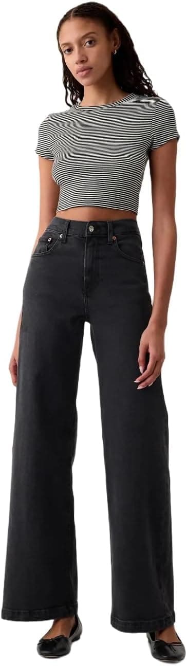 Save Big on GAP Women's High-Rise Denim in Washed Black