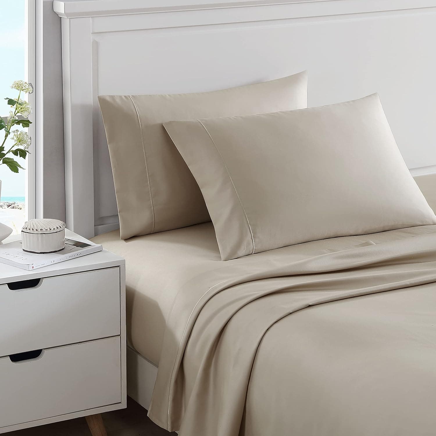 Luxurious Nautica Queen Sheets - 400 TC Cotton Sateen Bedding