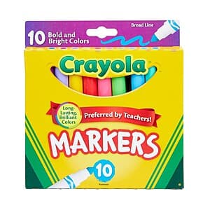 School Supplies: Dealworthy Comp Notebook $0.50, 10-Ct Crayola Markers $1 & More + Free Pickup