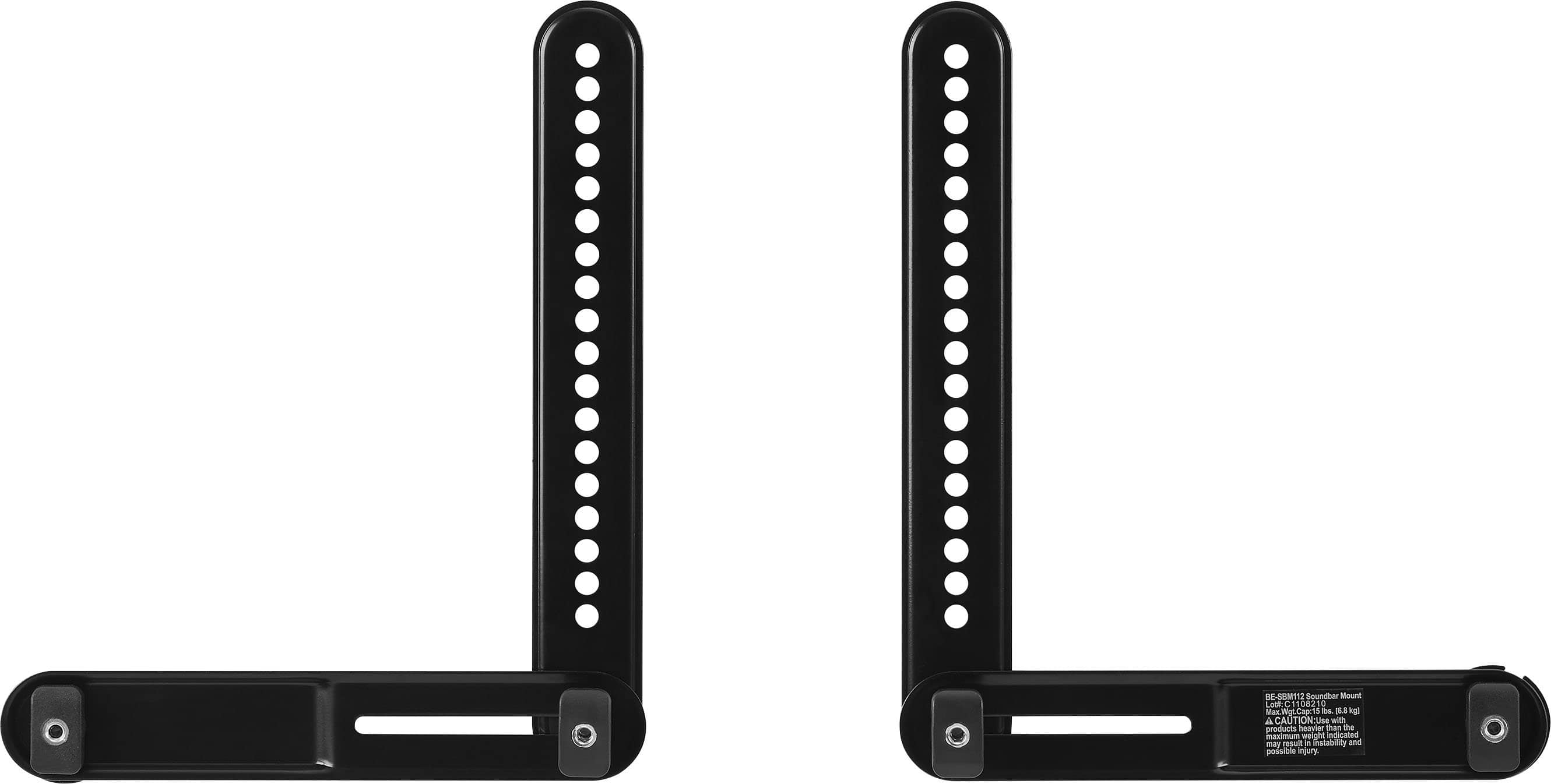 Best Buy essentials™ - Rear Soundbar Wall Mount for Most 15 lb. Soundbars - Black