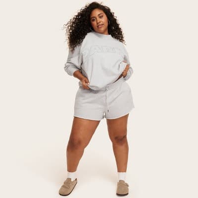 Women's Mid-Rise Pull-On Sweatshorts - Parke x Target Heather Gray 2X