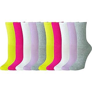 Select Accounts: 10-Pairs Amazon Essentials Women's Cotton Crew Socks $4.40 w/ S&S