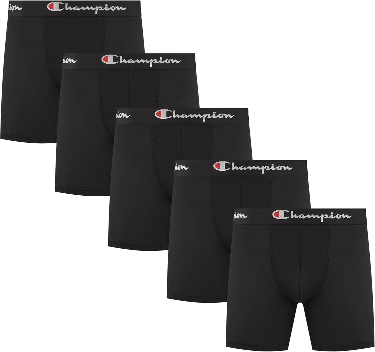 5-Pack Champion Men's Performance Boxer Briefs at 68% Off
