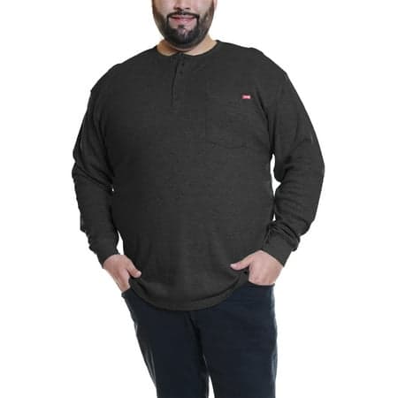 Wrangler Men's Big and Tall Long Sleeve Thermal Pocket T-Shirt ,Big size up to 6XL and Tall Size up to 5XT