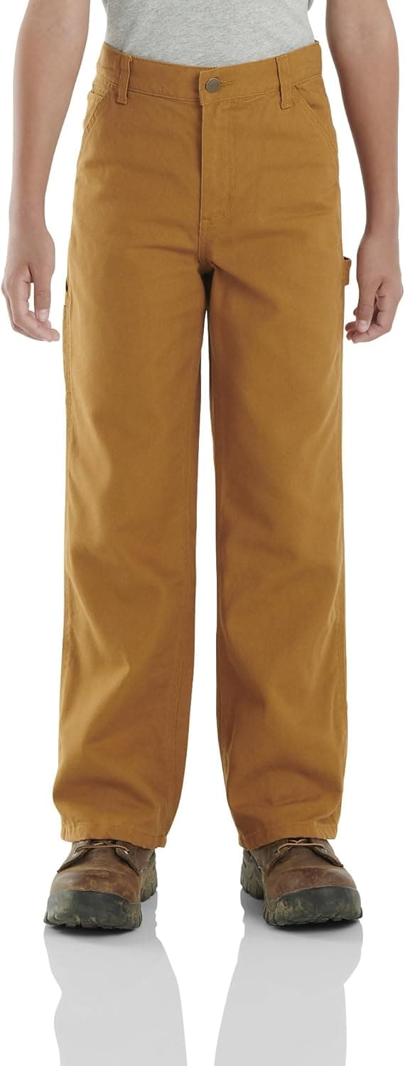 Carhartt Boys' Flannel-Lined Canvas Dungarees at 54% Off