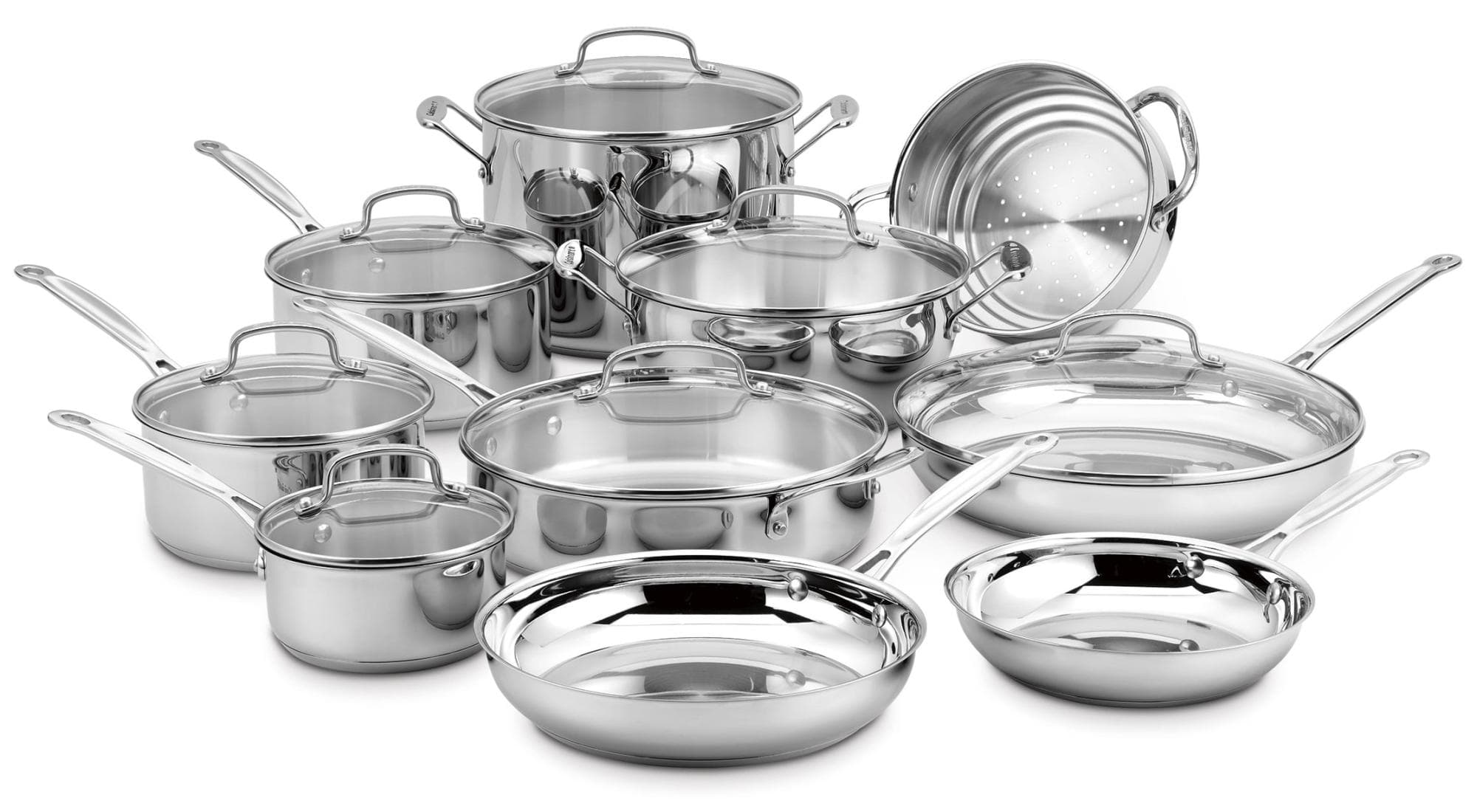 17-Piece Cuisinart Chef's Classic Stainless Steel Cookware Set Walmart