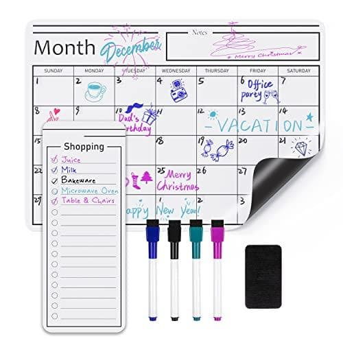 Amazon Basics 12" x 17" Magnetic Dry Erase Whiteboard Calendar Amazon