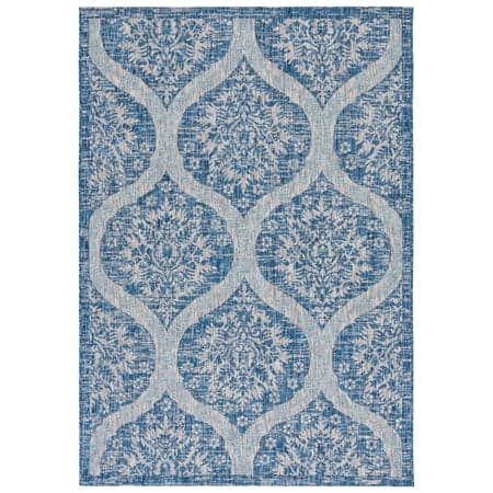 Safavieh Courtyard Tayler Geometric Indoor/Outdoor Area Rug, Navy/Gray, 5'3" x 7'7"