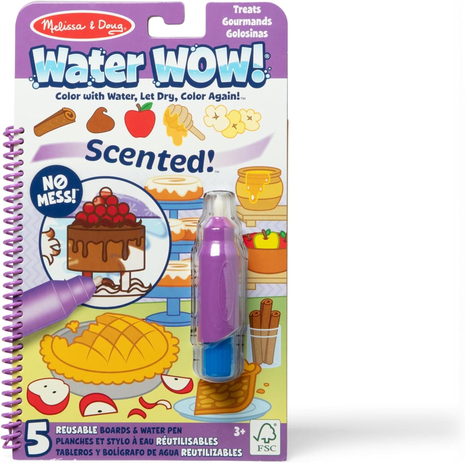 Melissa & Doug Scented Water Coloring Book - Reusable & Mess-Free Fun