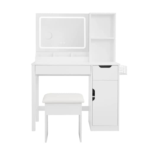 Mainstays Get Ready with Me Deluxe Vanity Set with Built-In Power