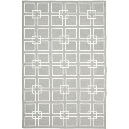 SAFAVIEH Martha Stewart Square Dance Geometric Area Rug, Cement Grey, 5' x 8'