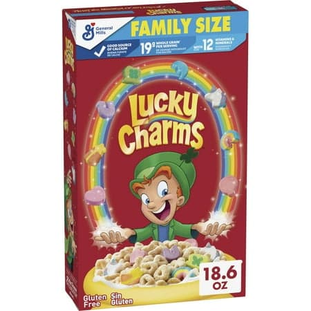 Lucky Charms Gluten Free Marshmallow Cereal, Family Size 18.6 oz
