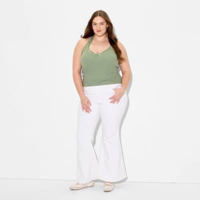 Women's Lace Halter Top - Wild Fable™ Fern Green 4X