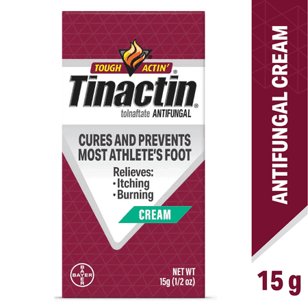 Tinactin Tolnaftate Athlete's Foot Treatment Antifungal Cream, 15G Tube