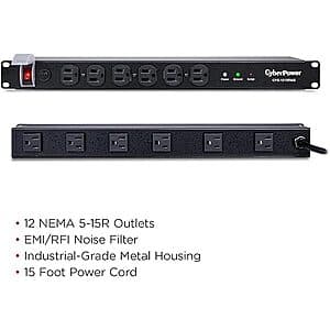 CyberPower 12-Outlet Rackmount Surge Protector with Free Shipping