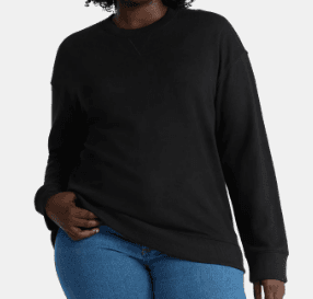 Time and Tru Women's Crewneck Sweatshirt Available at Walmart